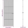 Namų durys 76 x 201,5 x 3,5 cm Aliuminis ir Temperuotas Stiklas