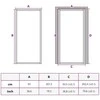 Namų durys 93 x 201,5 x 3,5 cm Aliuminis ir Temperuotas Stiklas