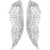 Sparnų skulptūra 2 pcs Sidabro 31 x 5 x 91 cm Aliuminis