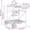 Lauko grilis su ratu Juoda 91 x 71 x 107 cm metalas