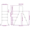 Antžeminio baseino kopėčios 100 cm 3-Step Sidabrinė
