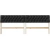 Apmušta lovos galvūgalis Juoda 200 cm Kietos pušies mediena