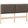 Apmušta lovos galvūgalis su galvūgalio Ruda ir Taupe 150 cm