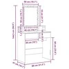 Apsirengimo stalas Senovinis medis 80 x 41 x 144.5 cm