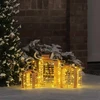 Apšviesta Kalėdinė Dovana 3 vnt. 150 LED Šilta balta