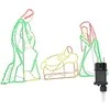 Apšviesta nativities scena Įvairiaspalvis 112 x 71,5 cm PVC