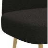 Aptrauktas suolelis su atlošu Juoda 110 x 60 x 76 cm Bouclé