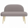 Aptrauktas suolelis su atlošu Taupe 110 x 60 x 76 cm
