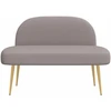 Aptrauktas suolelis su atlošu Taupe 110 x 60 x 76 cm