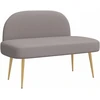 Aptrauktas suolelis su atlošu Taupe 110 x 60 x 76 cm