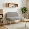 Aptrauktas suolelis su atlošu Taupe 110 x 60 x 76 cm
