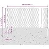 Hexagonal Fence with Post 10 x 0,8 m PVC dengtas plienas Pilka