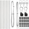 Tvorelės stulpas 7 pcs Sidabro Plienas