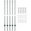 Įmontuotas tvoros stulpas 5 vnt. Žalia 160 cm