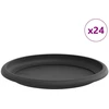 Apvalus gėlių padėklas 24 vnt. Juoda Ø 17,5 x 2 cm Plastmasė