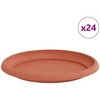 Apvalus gėlių padėklas 24 vnt. Raudona plyta Ø 23,5 x 2,5 cm