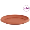 Apvalus gėlių padėklas 24 vnt. Raudona plyta Ø 21,5 x 2,5 cm