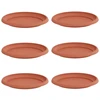 Apvalus gėlių padėklas 6 vnt. Raudona plyta Ø 23,5 x 2,5 cm