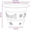 Apvalus gėlių vazonas 24 pcs Juoda Ø 34 x 28 cm Plastmasė