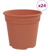 Apvalus gėlių vazonas 24 vnt. Raudona plyta Ø 19 x 16 cm