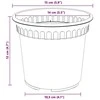 Apvalus gėlių vazonas 6 pcs Juoda Ø 15 x 12 cm Plastmasė