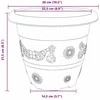 Apvalus gėlių vazonas 6 vnt. Juoda Ø 26 x 21.5 cm Plastmasė
