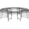 Apvalus suoliukas aplink medį, juodas, 160cm skersmens, plienas