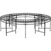 Apvalus suoliukas aplink medį, juodas, 160cm skersmens, plienas