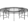 Apvalus suoliukas aplink medį, juodas, 160cm skersmens, plienas