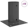 Apvalus žemės inkaras 12 pcs Antracito 15 x 15 x 15 cm Metalas