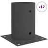 Apvalus žemės inkaras 12 pcs Antracito 15 x 15 x 15 cm Metalas