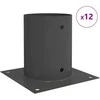 Apvalus žemės inkaras 12 pcs Antracito 18 x 18 x 15 cm Metalas