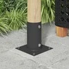 Apvalus žemės inkaras 4 pcs Antracito 15 x 15 x 15 cm Metalas