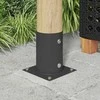 Apvalus žemės inkaras 4 pcs Antracito 15 x 15 x 15 cm Metalas