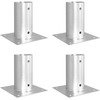 Apvalus žemės inkaras 4 pcs Sidabrinė 15 x 15 x 15 cm Metalas