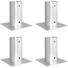 Apvalus žemės inkaras 4 pcs Sidabrinė 15 x 15 x 15 cm Metalas