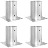 Apvalus žemės inkaras 4 pcs Sidabrinė 15 x 15 x 15 cm Metalas