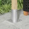 Apvalus žemės inkaras 4 pcs Sidabrinė 15 x 15 x 15 cm Metalas