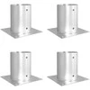 Apvalus žemės inkaras 4 pcs Sidabrinė 18 x 18 x 15 cm Metalas