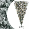 Apverstas dirbtinis Kalėdų eglutė su šakomis 150 cm 150 LED