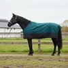Arklių antklodė Tamsiai žalia ir juoda 155 cm Poliesteris
