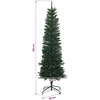 Artificial Slim Christmas Tree 210 cm PE ir PVC Žalia