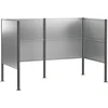 Atliekų konteinerio ekranas 167 x 85 x 113 cm Sidabrinė