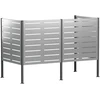 Atliekų konteinerio ekranas 167 x 85 x 113 cm Sidabrinė