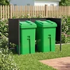 Atliekų konteinerio ekranas 167 x 85 x 113 cm Plienas Juoda