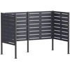 Atliekų konteinerio ekranas 167 x 85 x 113 cm Plienas Antracito