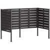 Atliekų konteinerio ekranas 167 x 85 x 113 cm Plienas Juoda