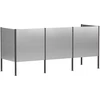 Atliekų konteinerio ekranas 249 x 85 x 113 cm Sidabrinė