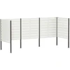 Atliekų konteinerio ekranas 249 x 85 x 113 cm Plienas Balta