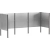 Atliekų konteinerio ekranas 249 x 85 x 113 cm Sidabrinė